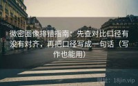 微密圈像排错指南：先查对比口径有没有对齐，再把口径写成一句话（写作也能用）